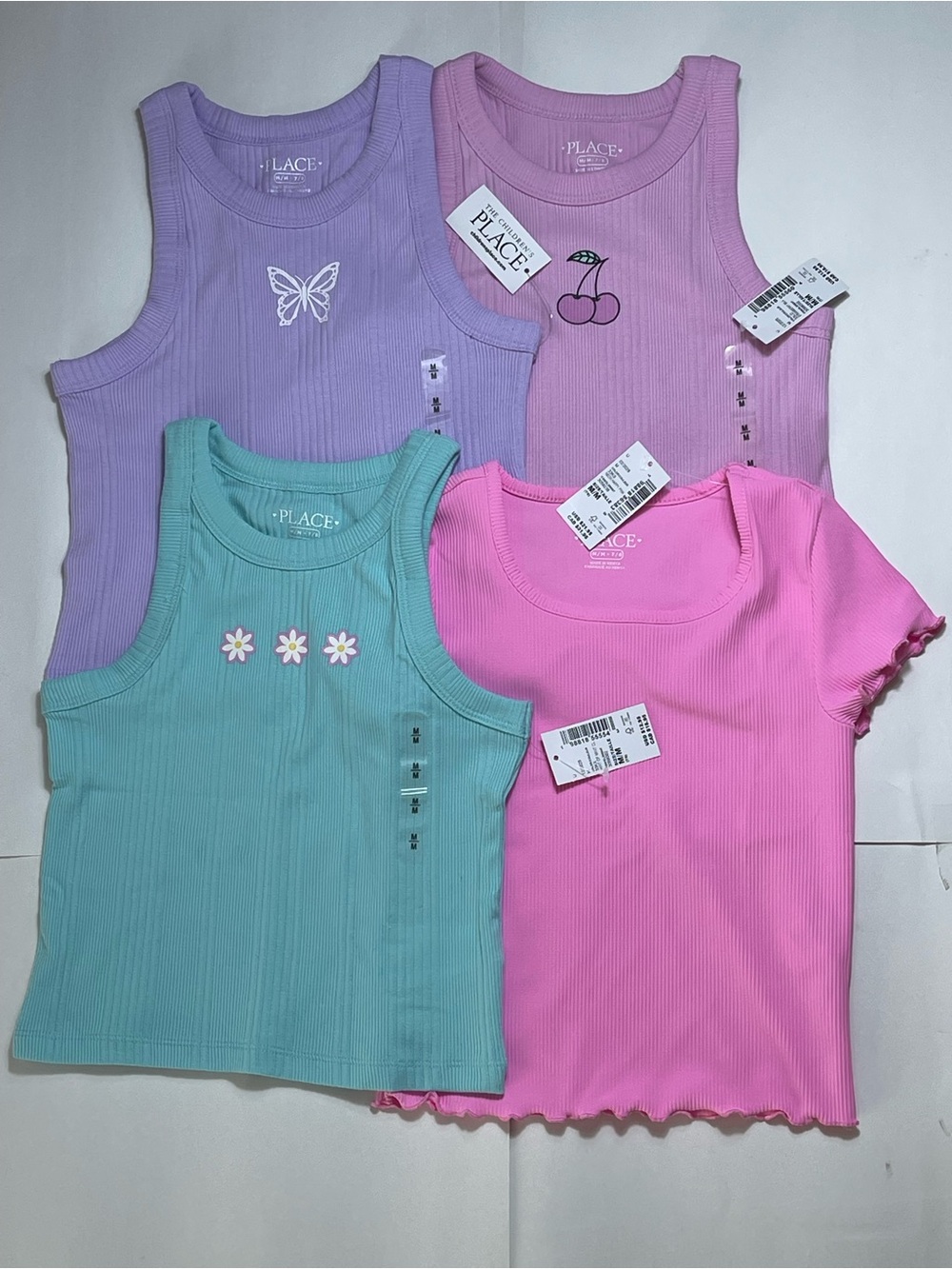 BUNDLE The children’s place girls’ Graphic Ribbed Tank Top and Ribbed Tee NWT